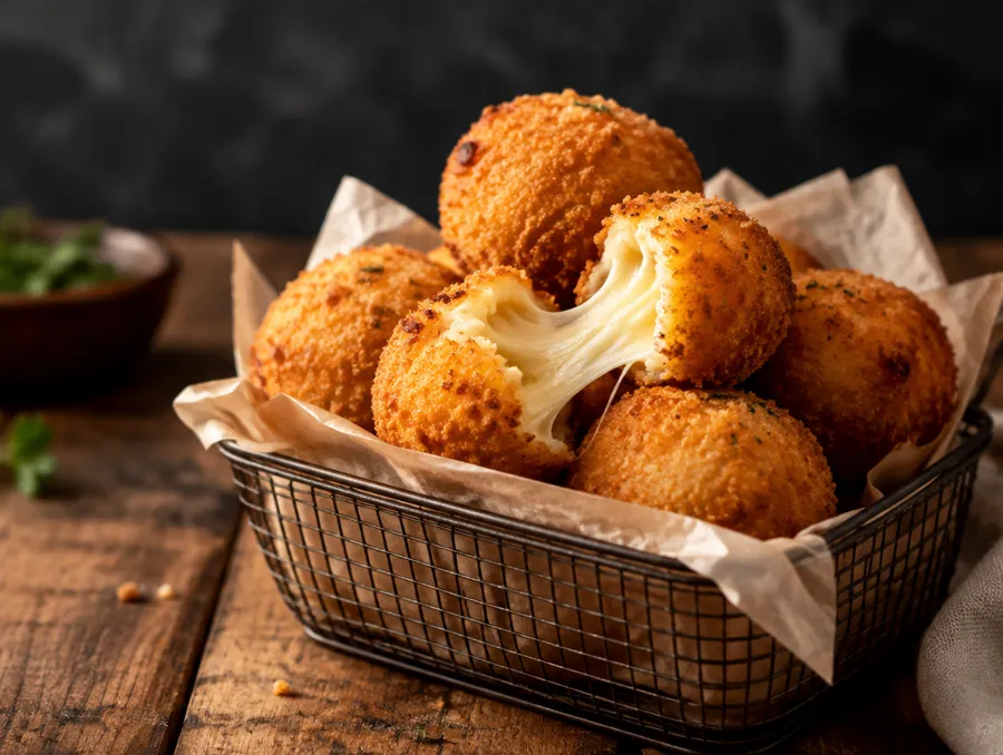 Bombas de muzza de Burger Dorf, hamburguesería en San Pedro