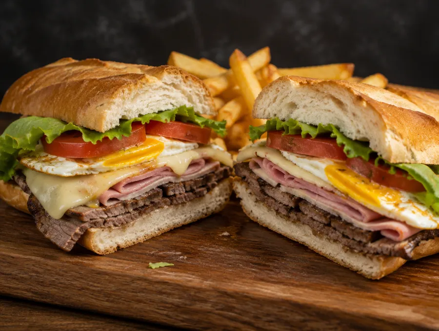 Lomito completo de Burger Dorf, hamburguesería en San Pedro