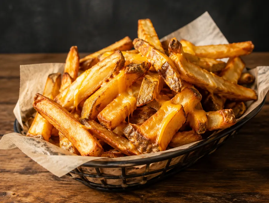 Papas fritas de Burger Dorf, hamburguesería en San Pedro