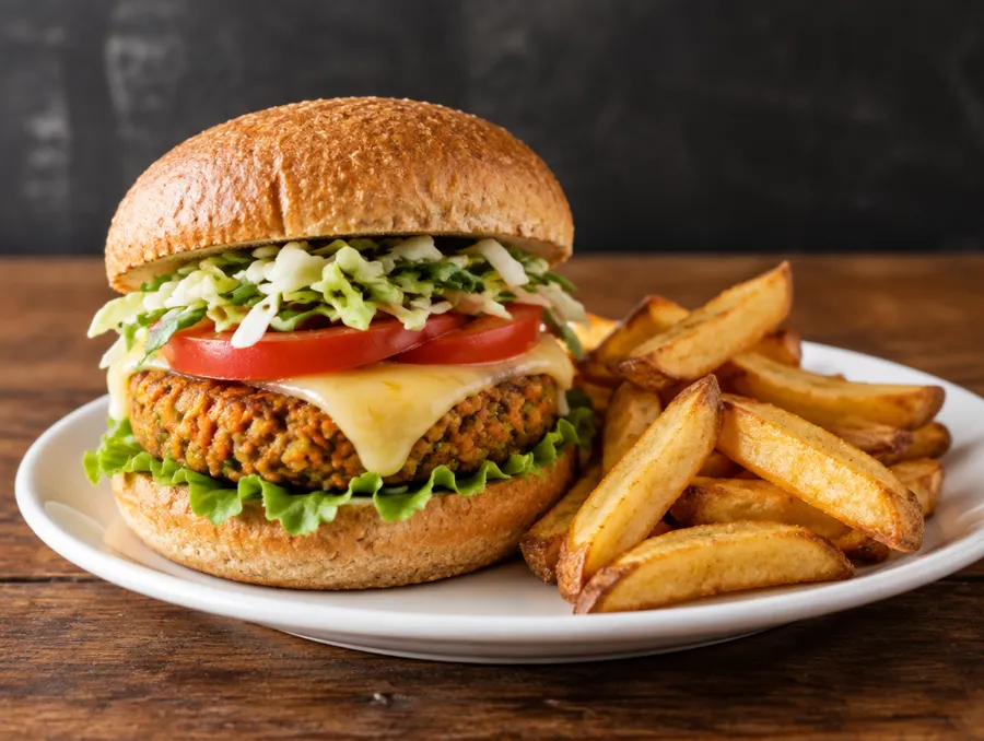 Veggie de soja y zanahoria de Burger Dorf, hamburguesería en San Pedro